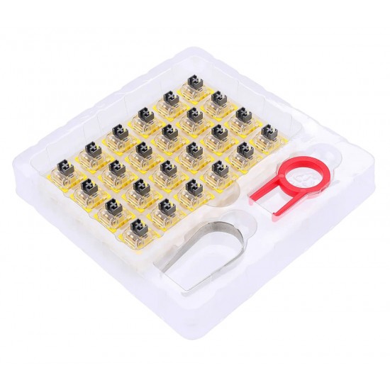 REDRAGON A113 BULLET-S SILVER SHORT LINER MECHANICAL SWITCH 24 PCS SWAPPABLE KEYBOARD SWITCHES 