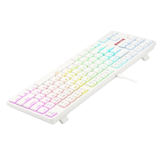 REDRAGON K539 ANUBIS 80% WIRELESS RGB MECHANICAL KEYBOARD TKL LOW PROFILE BROWN SWITCHES - WHITE