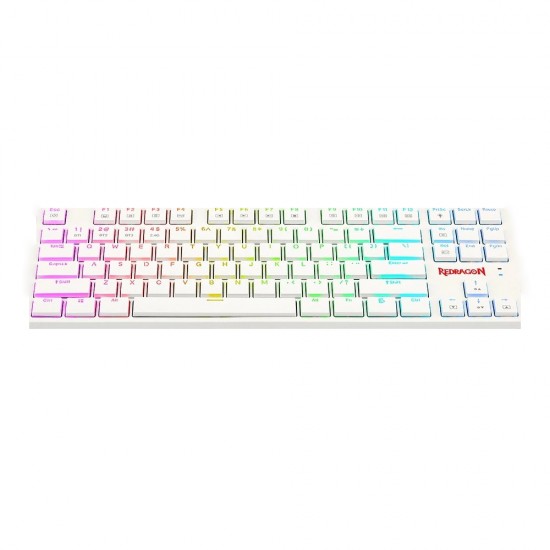 REDRAGON K539 ANUBIS 80% WIRELESS RGB MECHANICAL KEYBOARD TKL LOW PROFILE BROWN SWITCHES - WHITE