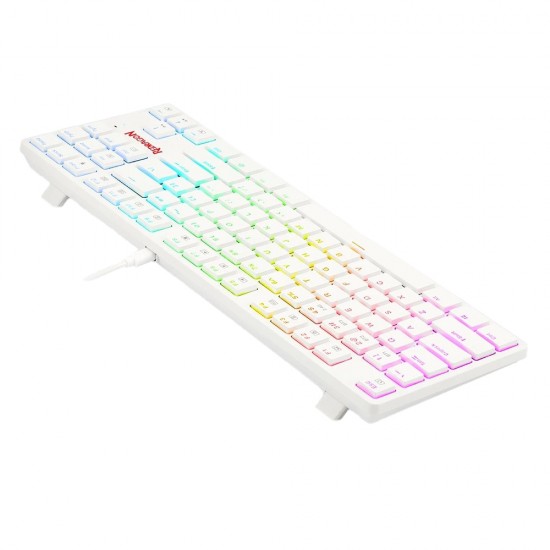 REDRAGON K539 ANUBIS 80% WIRELESS RGB MECHANICAL KEYBOARD TKL LOW PROFILE BROWN SWITCHES - WHITE