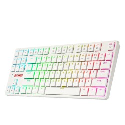 REDRAGON K539 ANUBIS 80% WIRELESS RGB MECHANICAL KEYBOARD TKL LOW PROFILE BROWN SWITCHES - WHITE