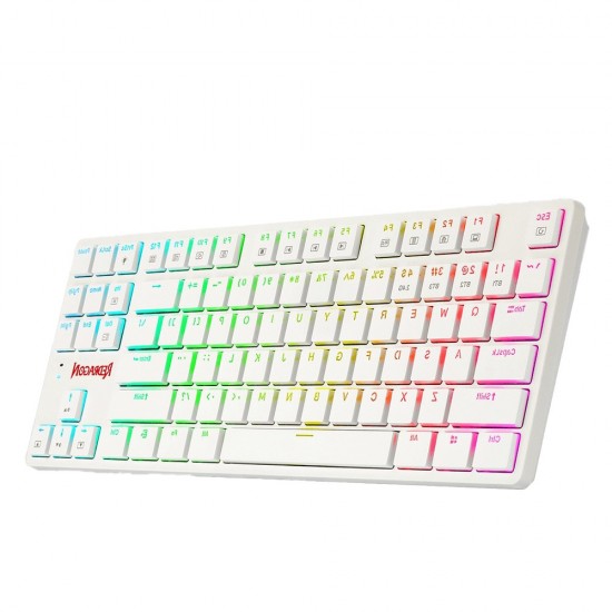 REDRAGON K539 ANUBIS 80% WIRELESS RGB MECHANICAL KEYBOARD TKL LOW PROFILE BROWN SWITCHES - WHITE