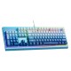 REDRAGON BLUESIREN K654 GWB RGB 104 KEYS WIRED MECHANICAL WITH WEIGHTED ALUMINUM FRAME 3.5MM SOUND ABSORBING FOAMS - BLUE