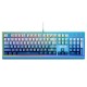 REDRAGON BLUESIREN K654 GWB RGB 104 KEYS WIRED MECHANICAL WITH WEIGHTED ALUMINUM FRAME 3.5MM SOUND ABSORBING FOAMS - BLUE