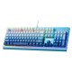 REDRAGON BLUESIREN K654 GWB RGB 104 KEYS WIRED MECHANICAL WITH WEIGHTED ALUMINUM FRAME 3.5MM SOUND ABSORBING FOAMS - BLUE