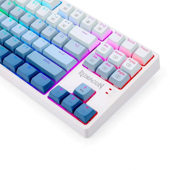 REDRAGON CASS K645W RGB USB MECHANICAL GAMING WIRED KEYBOARD BLUE SWITCH DIY LED BACKLIT 87 KEYS GAMER FOR COMPUTER PC LAPTOP - BLUE