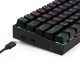 REDRAGON DEIMOS K599 RGB 70 KEYS HOT-SWAP DUSTPROOF LINEAR SWITCHES 60HR BATTERY DUAL MODE TYPE-C 18 RGB MODES ANTI-GHOSTING ERGONOMIC GAMING KEYBOARD - BLACK