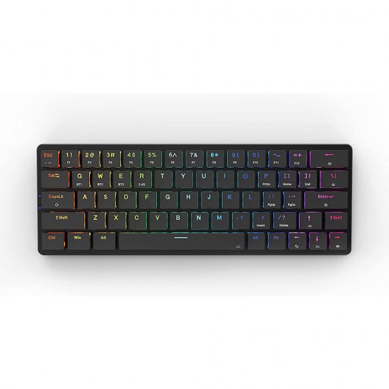  REDRAGON ELISE PRO K624P RGB 60% LOW PROFILE RED SWITCHES 3 MODES 2.4G BLUTETOOTH WIRED GAMING MECHANICAL KEYBOARD 