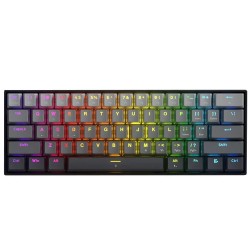 REDRAGON K617 FIZZ 60% WIRED RGB MAGNETIC SWITCH RAPID TRIGGER 8K POLLING DUAL ACTION ADJUSTABLE ACTUATION SOFTWARE SUPPORT DETACHABLE USB-C CABLE MECHANICAL GAMING KEYBOARD - GRAY