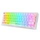 REDRAGON FIZZ K617 SE SLIM FRESH TRANSPARENT 60% WIRED RGB HOT-SWAP LINEAR RED SWITCHES 61 KEYS SOFTWARE SUPPORT FPS FRIENDLY DESIGN MECHANICAL GAMING KEYBOARD - CLEAR