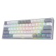 REDRAGON FIZZ K617 SE SLIM FRESH TRANSPARENT 60% WIRED RGB HOT-SWAP LINEAR RED SWITCHES 61 KEYS SOFTWARE SUPPORT FPS FRIENDLY DESIGN MECHANICAL GAMING KEYBOARD - GRAYLWHITE