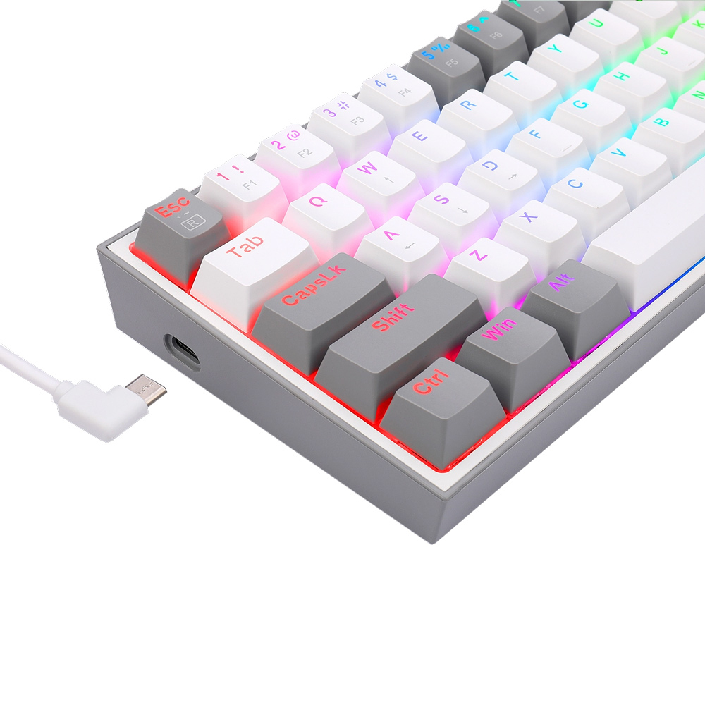 REDRAGON FIZZ K617 SE SLIM FRESH TRANSPARENT 60% WIRED RGB HOT-SWAP ...