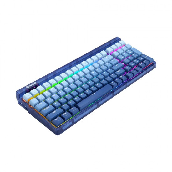  REDRAGON GAREN PRO K656WB 100-KEYS HOT-SWAPPABLE RGB WIRELESS MECHANICAL KEYBOARD DUST-PROOF PURPLE SWITCH - WHITE BLUE