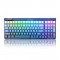 REDRAGON GAREN PRO K656WB 100-KEYS HOT-SWAPPABLE RGB WIRELESS MECHANICAL KEYBOARD DUST-PROOF PURPLE SWITCH - WHITE BLUE