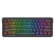 REDRAGON IRONGUARD K722 60% 61 KEYS HOT-SWAP FREE-MOD SOCKET 3-LAYER NOISE DAMPENING CUSTOM LINEAR SWITCH SILICONE GASKET FPS LAYOUT PRO SOFTWARE WIRED GASKET RGB GAMING KEYBOARD - BLACK