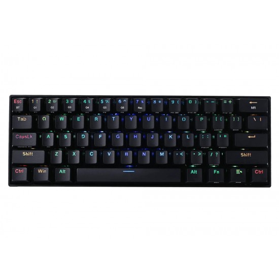 REDRAGON K530 DRACONIC 61 KEY RGB WIRED/ 5.0 BLUETOOTH MECHANICAL GAMING KEYBOARD - BLACK