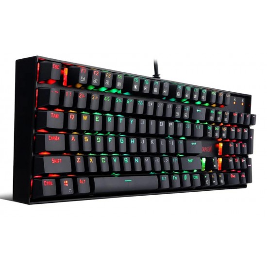 REDRAGON K551 MITRA 104 KEY RGB LED BACKLIT WITH BLUE SWITCHES MECHANICAL GAMING KEYBOARD - BLACK