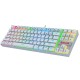 REDRAGON K552W RGB KUMARA TKL 87 KEYS MECHANICAL GAMING KEYBOARD RED SWITCH - WHITE