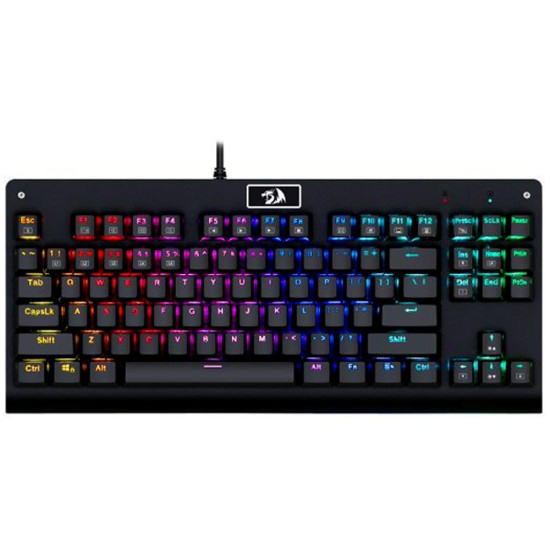 REDRAGON K568 V2 RGB DARK AVENGER WIRED 87 KEYS TKL MECHANICAL KEYBOARD BLUE SWITCH - BLACK