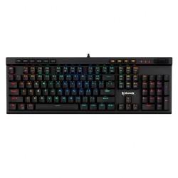 REDRAGON VATA K580 WITH MACRO KEYS MEDIA CONTROLS N-KEY ROLLOVER AND CUSTOMIZABLE RGB BACKLIGHT WITH SIDE EDGE LIGHTING MECHANICAL GAMING KEYBOARD - BLACK