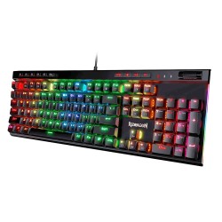 REDRAGON VATA K580 WITH MACRO KEYS MEDIA CONTROLS N-KEY ROLLOVER AND CUSTOMIZABLE RGB BACKLIGHT WITH SIDE EDGE LIGHTING MECHANICAL GAMING KEYBOARD - BLACK