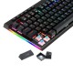 REDRAGON VATA K580 WITH MACRO KEYS MEDIA CONTROLS N-KEY ROLLOVER AND CUSTOMIZABLE RGB BACKLIGHT WITH SIDE EDGE LIGHTING MECHANICAL GAMING KEYBOARD - BLACK