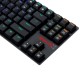 REDRAGON K607 LOW PROFILE  87 KEY TENKEYLESS RGB LED BACKLIT WIRED MECHANICAL GAMING KEYBOARD - BLACK