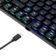 REDRAGON K607 LOW PROFILE  87 KEY TENKEYLESS RGB LED BACKLIT WIRED MECHANICAL GAMING KEYBOARD - BLACK