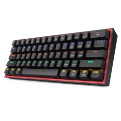 REDRAGON K617-R FIZZ RAINBOW BLUE SWITCH 60% MECHANICAL GAMING KEYOARD - BLACK 