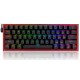 REDRAGON K617 RGB FIZZ RGB 60% WIRED MECHANICAL RED SWITCH GAMING KEYBOARD - BLACK 