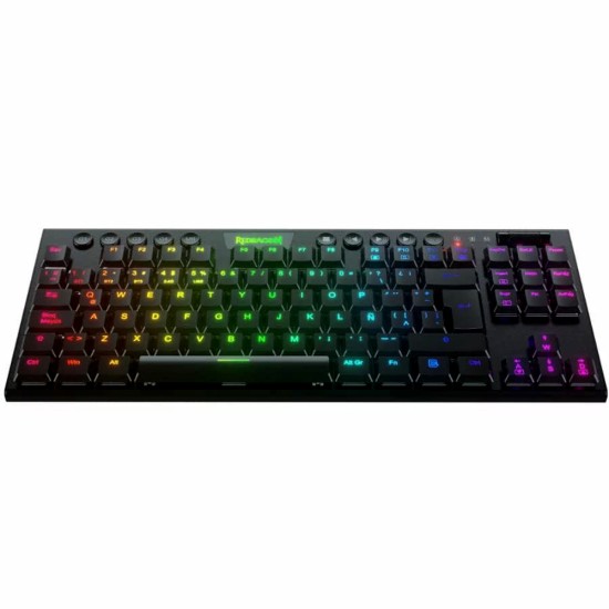 REDRAGON K621 HORUS TKL RGB 3 MODES BLUETOOTH/2.4GHZ/WIRED TENKEYLESS GAMING MECHANICAL KEYBOARD - BLACK 