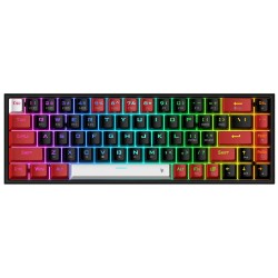 REDRAGON K631-PRO CASTOR PRO 65% RGB 3-MODE WIRELESS GAMING KEYBOARD - BLACK /RED/WHITE KEYCAPS