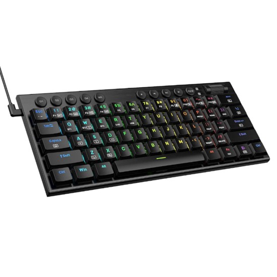 REDRAGON K632 NOCTIS 60% WIRED RGB ULTRA-THIN LOW PROFILE MECHANICAL RED SWITCH GAMING KEYBOARD - BLACK