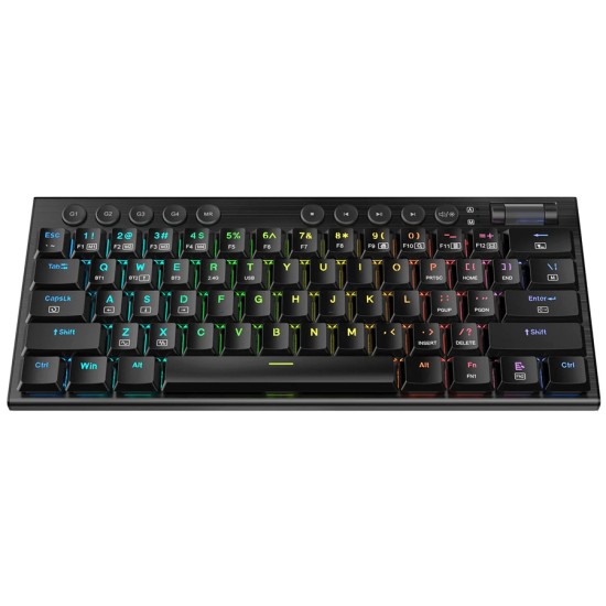 REDRAGON K632 NOCTIS 60% WIRED RGB ULTRA-THIN LOW PROFILE MECHANICAL RED SWITCH GAMING KEYBOARD - BLACK