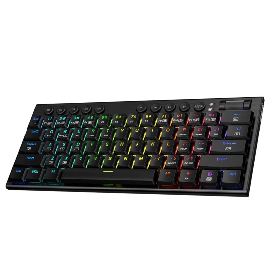 REDRAGON K632 NOCTIS 60% WIRED RGB ULTRA-THIN LOW PROFILE MECHANICAL RED SWITCH GAMING KEYBOARD - BLACK