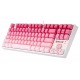 REDRAGON CASS  K645 W-GP USB MECHANICAL GAMING WIRED KEYBOARD BROWN SWITCH 87 KEYS  TKL GAMER FOR PC LAPTOP - PINK