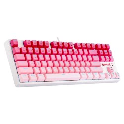 REDRAGON CASS  K645 W-GP USB MECHANICAL GAMING WIRED KEYBOARD BROWN SWITCH 87 KEYS  TKL GAMER FOR PC LAPTOP - PINK
