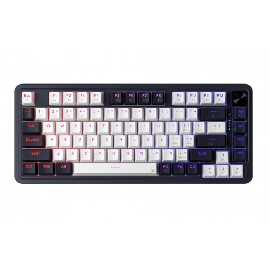 REDRAGON K673 PRO TRI-MODE CONNECTIVITY 75% 81 KEYS HOT SWAPPABLE LINEAR RED SWITCHES WIRELESS GASKET RGB GAMING KEYBOARD - ABYSSAL BLUE