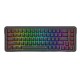 REDRAGON NOVA K709 65% WIRED GASKET RGB GAMING KEYBOARD 68 KEYS HOT-SWAP COMPACT MECHANICAL FREE-MOD SOCKET 3-LAYER NOISE DAMPENING ARROW KEYS CUSTOM LINEAR SWITCH - BLACK