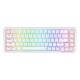 REDRAGON NOVA K709 65% WIRED GASKET RGB GAMING KEYBOARD 68 KEYS HOT-SWAP COMPACT MECHANICAL FREE-MOD SOCKET 3-LAYER NOISE DAMPENING ARROW KEYS CUSTOM LINEAR SWITCH - WHITE