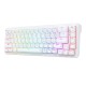 REDRAGON NOVA K709 65% WIRED GASKET RGB GAMING KEYBOARD 68 KEYS HOT-SWAP COMPACT MECHANICAL FREE-MOD SOCKET 3-LAYER NOISE DAMPENING ARROW KEYS CUSTOM LINEAR SWITCH - WHITE