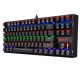 REDRAGON KUMARA K552 TKL RAINBOW MECHANICAL GAMING KEYBOARD RED SWITCH - BLACK