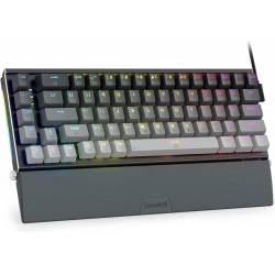 REDRAGON SHACO PRO K641  60% ALUMINUM RGB MODES  (BLUETOOTH 2.4GHZ WIRED)  68 KEYS COMPACT GAMING KEYBOARD RED SWITCH