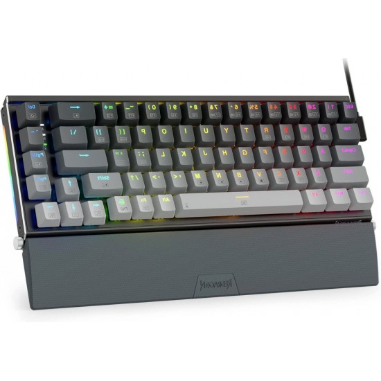 REDRAGON SHACO PRO K641  60% ALUMINUM RGB MODES  (BLUETOOTH 2.4GHZ WIRED)  68 KEYS COMPACT GAMING KEYBOARD RED SWITCH