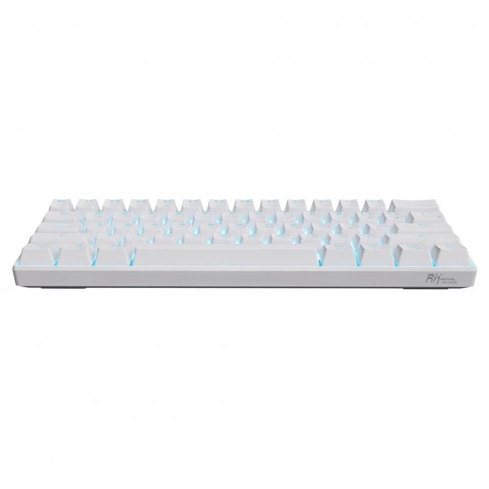 ROYAL KLUDGE RK61 TRI-MODE BLUETOOTH/ 2,4 GHZ/ WIRED RGB BACKLIT RED SWITCHES 60% MECHANICAL GAMING KEYBOARD - WHITE