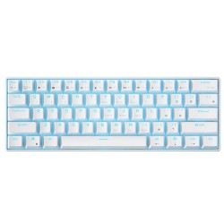 ROYAL KLUDGE RK61 TRI-MODE BLUETOOTH/ 2,4 GHZ/ WIRED RGB BACKLIT RED SWITCHES 60% MECHANICAL GAMING KEYBOARD - WHITE