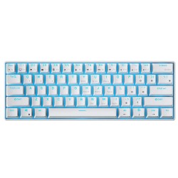 ROYAL KLUDGE RK61 TRI-MODE BLUETOOTH/ WIRED RGB BACKLIT BROWN SWITCHES 60% MECHANICAL GAMING KEYBOARD - WHITE 