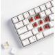 ROYAL KLUDGE RK61 TRI-MODE BLUETOOTH/ 2,4 GHZ/ WIRED RGB BACKLIT RED SWITCHES 60% MECHANICAL GAMING KEYBOARD - WHITE