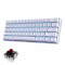 ROYAL KLUDGE RK61 TRI-MODE BLUETOOTH/ 2,4 GHZ/ WIRED RGB BACKLIT RED SWITCHES 60% MECHANICAL GAMING KEYBOARD - WHITE