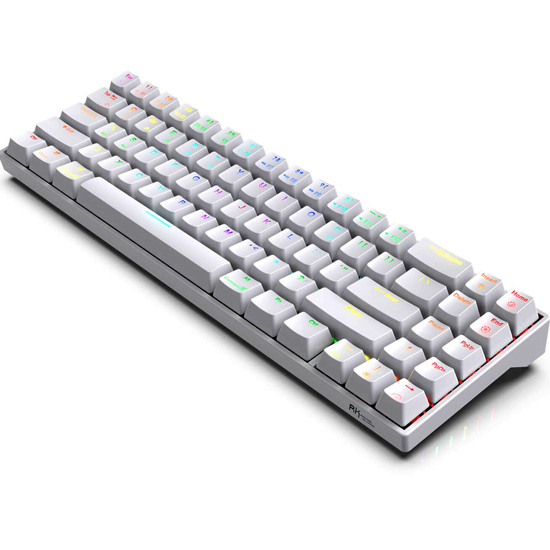 ROYAL KLUDGE RK71 71 KEYS RGB BLUETOOTH MECHANICAL GAMING KEYBOARD BLUE SWITCH - WHITE